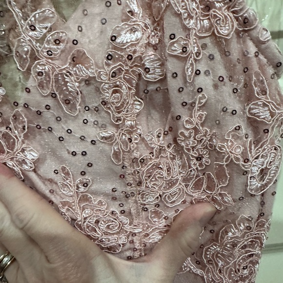 Crystal Doll BlushPink  Lace Dress - Picture 4 of 7
